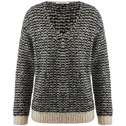 V-Pullover tiefem Ausschnitt Peter Hahn beige, 36