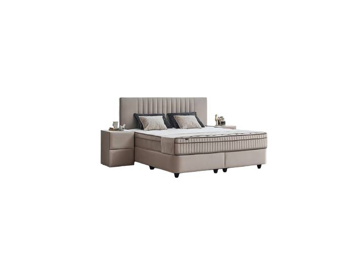 Premium Boxspringbett „Clara Beige“ inkl. Matratze & Topper 160 x 200 cm BEDS SUPPLY