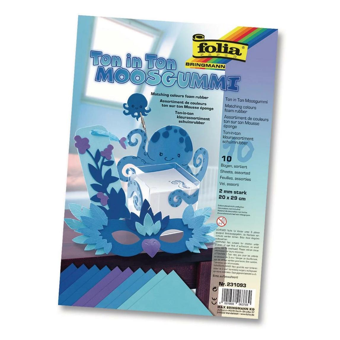 Folia Moosgummi-Set Ton in Ton blau (231093)