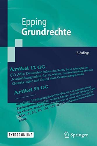Volker Epping - Grundrechte (Springer-Lehrbuch) - Preis vom 09.10.2026 07:28:09 h