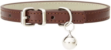 Inspire Curations LuxePaw Adjustable PU Leather Pet Collar brown s