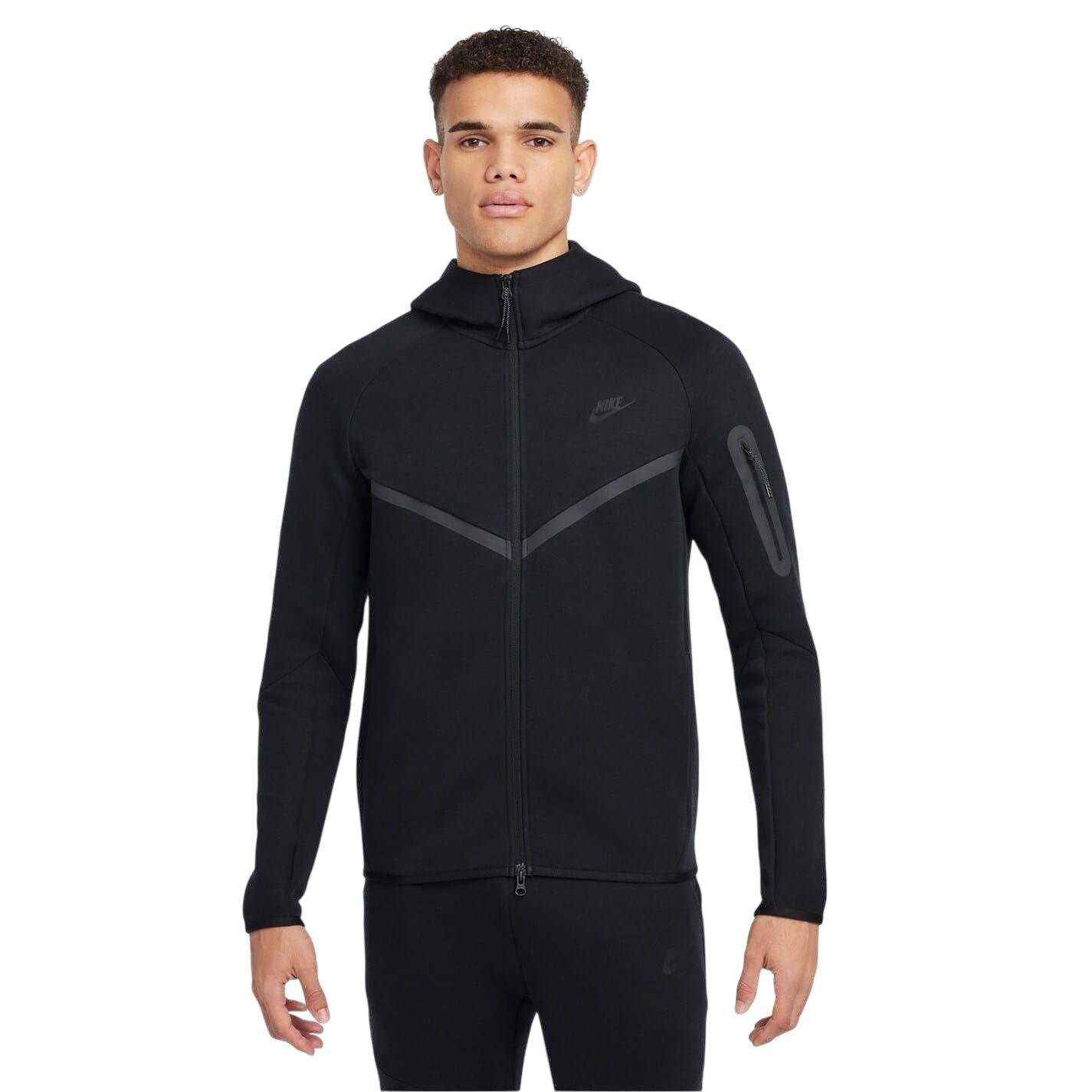 Nike - "Tech" Hoodie mit durchgehendem Reißverschluss für Herren (Schwarz)