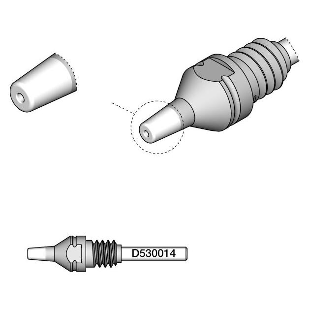 JBC Entlötspitze Serie D530, D530014/0.8 mm, 2.5 mm, Pincleaning (Lötspitze) (D530014)