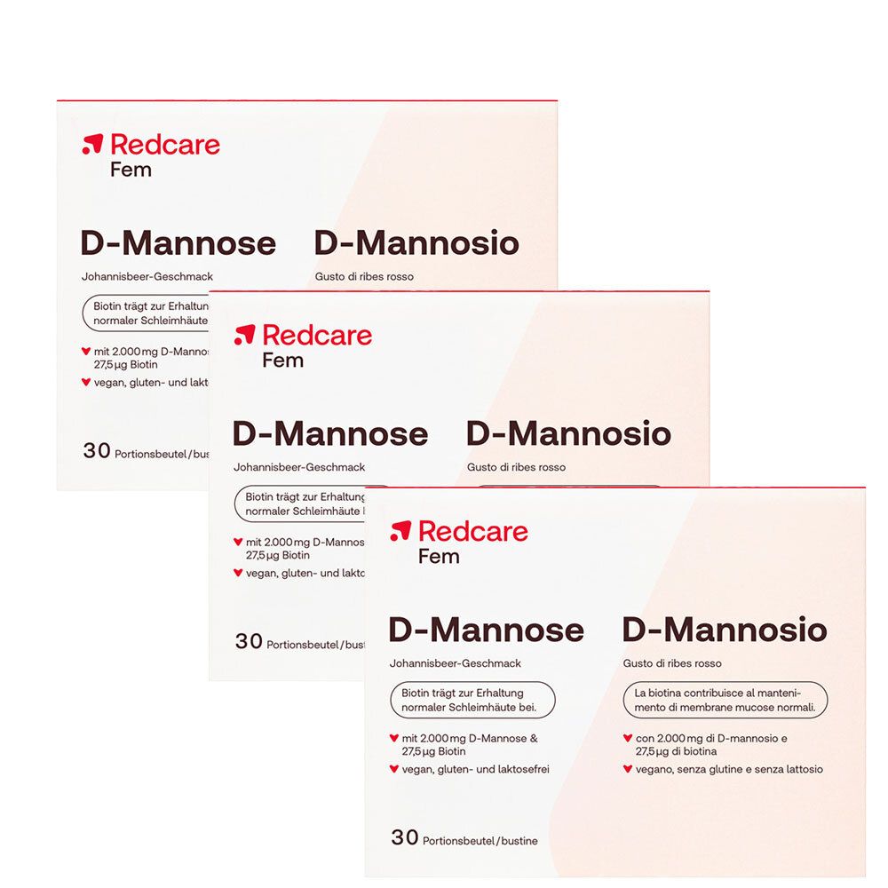 D-Mannose Redcare 3er-Pack 3x30x5 g Pulver
