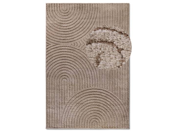 Tapis dept à relief beige - elle décoration 200x280cm