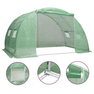 Helloshop26 - Gewächshauszelt für Pflanzen Blumen und Gemüse 8 m² 2 x 4 x 2 m grün