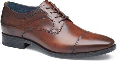 Johnston & Murphy Gibbons Cap Toe - Mens 12 Brown Oxford Shoes Medium