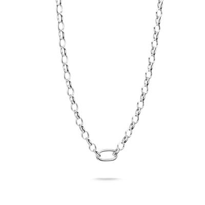 Charm-Kette THOMAS SABO "Charm Club Connect: mit einem Connect Link" Gr. 50, silber (silberfarben), Halsketten, Damen, 50, Silber 925 (recycelt), B: 16,5mm, B:16,5mm