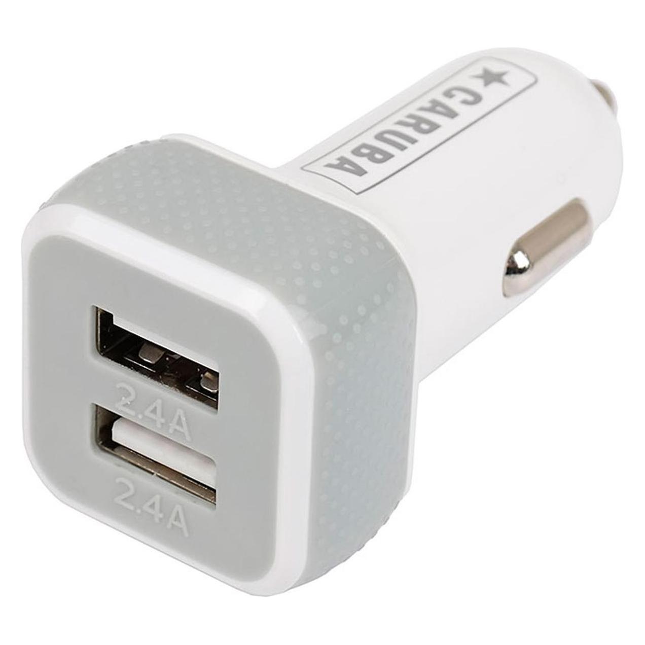 Caruba Duo USB Auto Ladegerät 4,8 Ampere weiss (22736646)