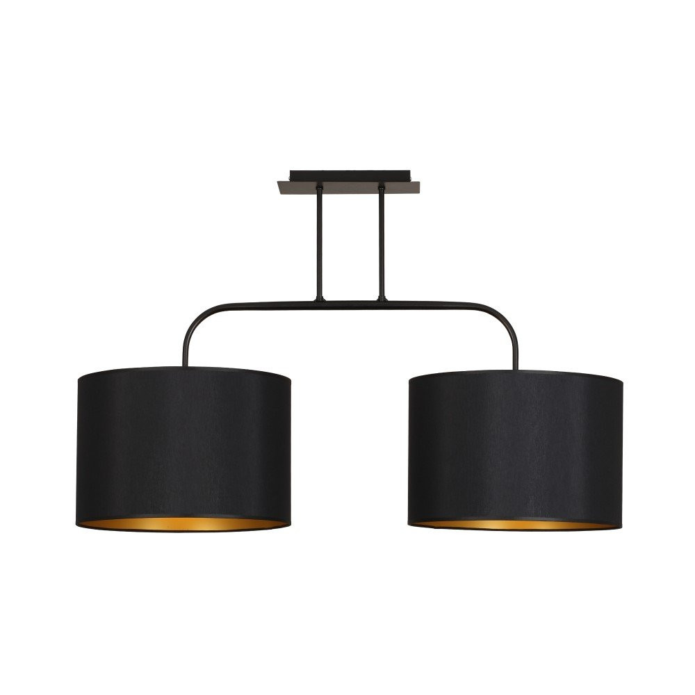 Lyora Strakke eetkamer hanglamp - Zwart - Modern metaal