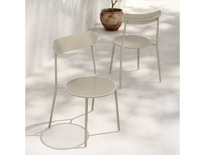 AMURANO Stapelstuhl Sand (2er-Set)