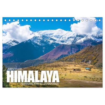 Abenteuer Himalaya - Fernwandern im Annapurna (Tischkalender 2027 DIN A5 quer), CALVENDO Monatskalender