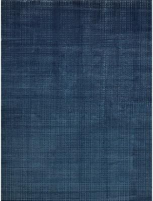 Exquisite Rugs Cabrini Modern handloomed Silky Nylon Navy Area Rug
