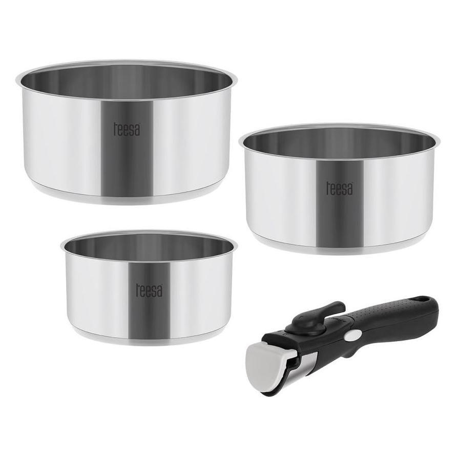 Teesa COOK EXPERT EINHAND-Kochgeschirr-Set mit abnehmbarem Griff (TSA0148)