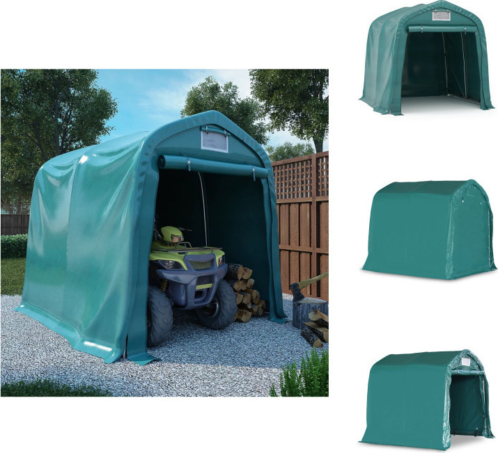vidaXL Garagenzelt PVC 2,4x2,4 m Grün - Pavillons & Partyzelte