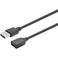 Vivolink PROUSBAAF5 USB Kabel 5 m 2.0 USB A Schwarz (5 m, USB 2.0), USB Kabel