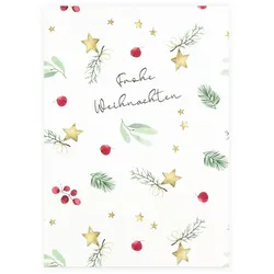 Home Fashion, Grußkarte "Wonderful Christmas", Grußkarte mit Umschlag zum Beschreiben, 1 Stück pro Pack
