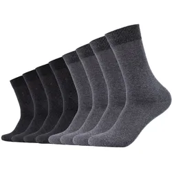 s.Oliver Unisex Socken, 8er Pack - Kurzsocken, einfarbig Grau / 43-46