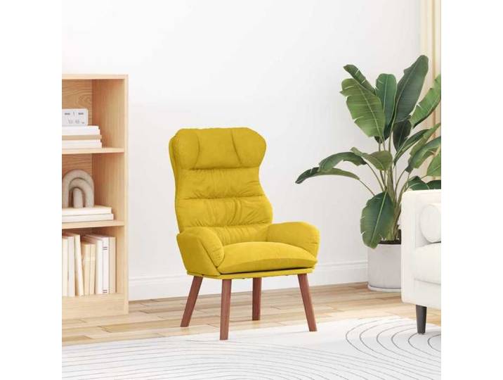 Jaune velours Chaise de relaxation 1 PERSONNE - Magnifique fauteuil Jaune 69x74x93cm Velours 69x74x93cm 7061