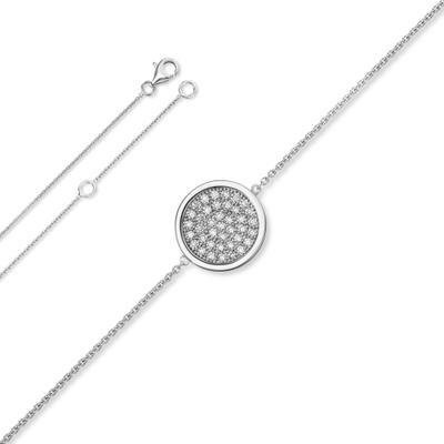 Silberkette ONE ELEMENT "Zirkonia Kreis Halskette aus 925 Silber 45 cm", silber, Halsketten, Damen, Silber 925 (Sterlingsilber), Silberkette, Bedeutungsvoll & zeitlos – ein Begleiter mit Persönlichkeit