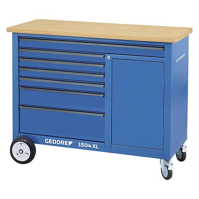 Gedore Werkbank mit Basis-Sortiment 198-tlg (125 cm, 63 cm) (1504 XL-S-198)