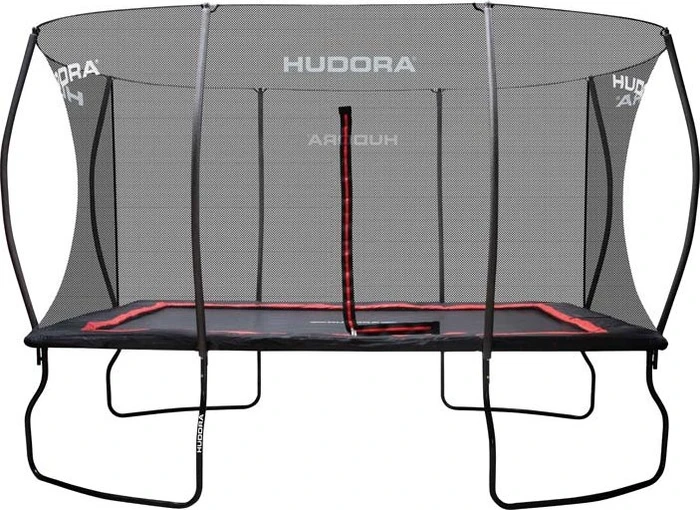4Square Trampolin Hudora 244x366 (schwarz/rot)