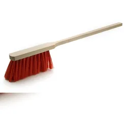 Andreas Bürsten GmbH Handfeger, 600 mm, PET Kunstfaser rot, Naturholz