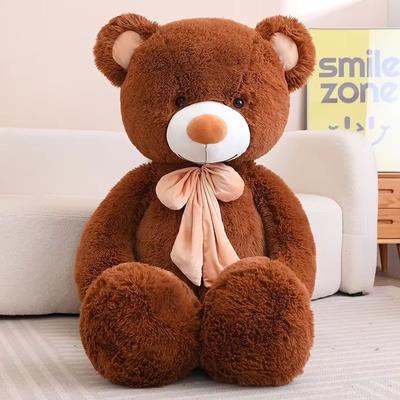 Inspire Curations 5 Color Teddy Bear With Bow Teddy Bear Pillow dark Brown 39.4 In