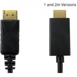 RS PRO DisplayPort-Kabel A Display-Anschluss B HDM (2 m), Videokabel, Schwarz