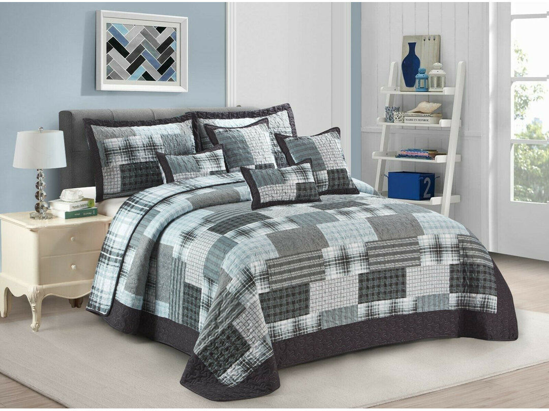 Brambly Cottage Northington Microfibre Bedspread Grey Super King Bedspread