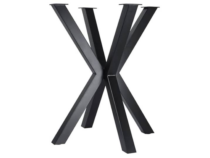 Homtone Schwerlast Metall Tischbeine, Schwarz, H71xW60cm Cross Shape Industrielle Robuste DIY Spider Tischgestell für Runde & Quadratische Couchtisch und Esstische, Kreuzförmige