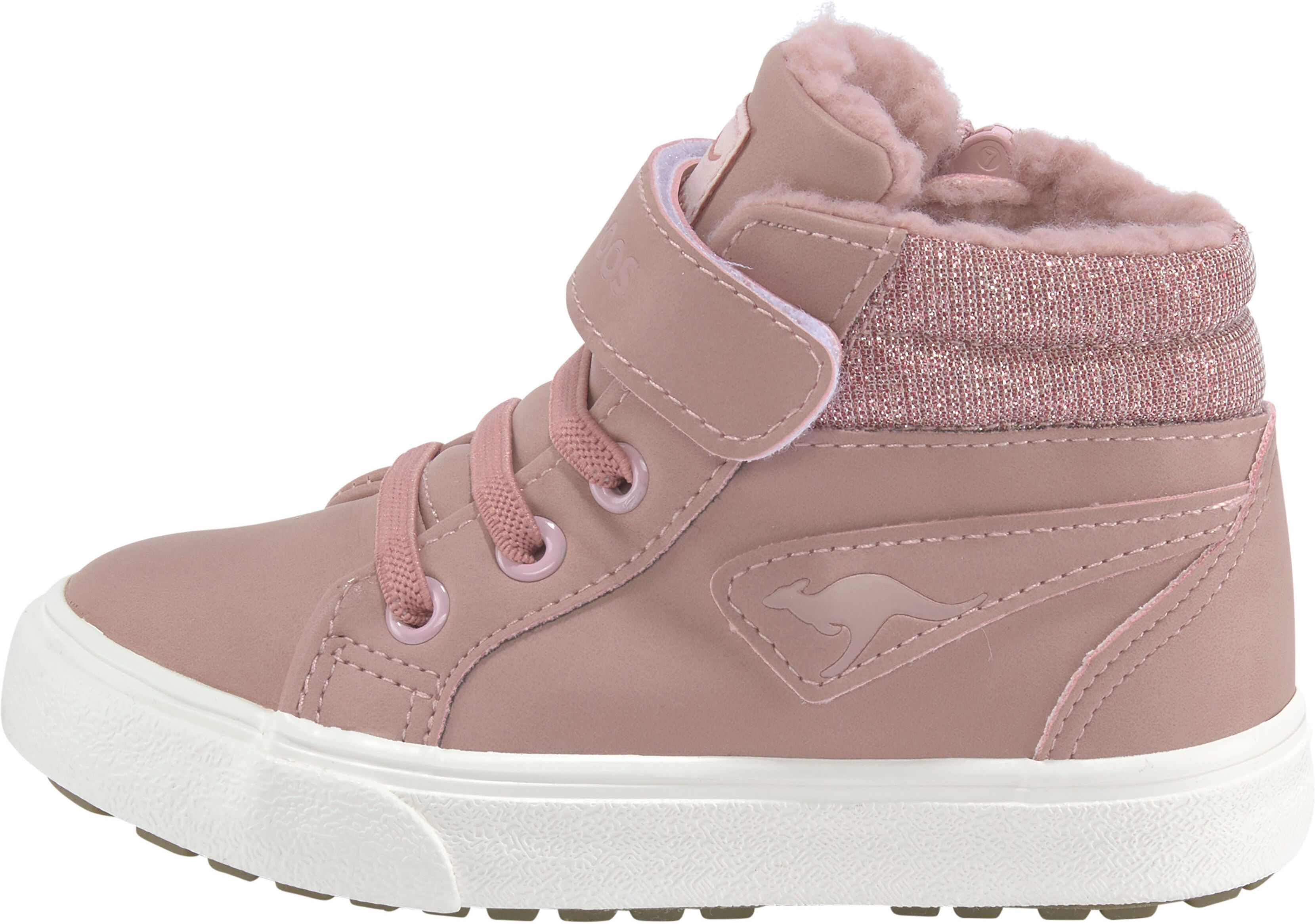 Sneaker KANGAROOS "Kavu III", Mädchen, Gr. 29, gefüttert, rosa, Synthetik, Schuhe Sneaker, gefüttert rosa 29, gefüttert