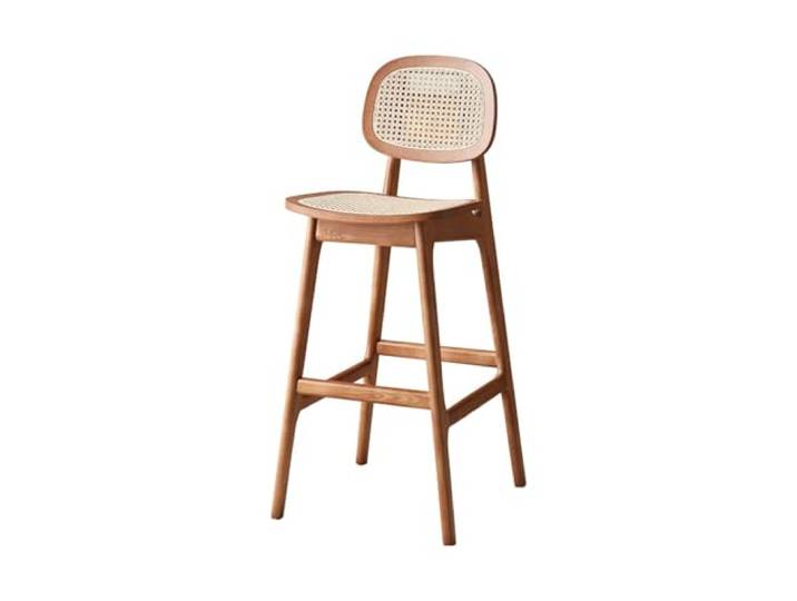 9bbhfJw4R Höhenhocker Barstühle aus massivem Holz, Stühle mit hohen Beinen