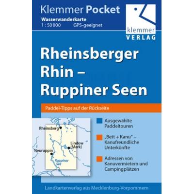 Klemmer Pocket Wasserwanderkarte Rheinsberger Rhin – Ruppiner Seen, Sonstige von , Klemmer-Verlag, 978-3-940175-37-3