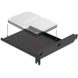 DELOCK Einbaurahmen PCI Slot für 2,5" HDD Metall schwarz