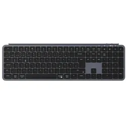 Keychron B6 Pro (DE, Kabelgebunden, Kabellos), Tastatur, Grau, Schwarz
