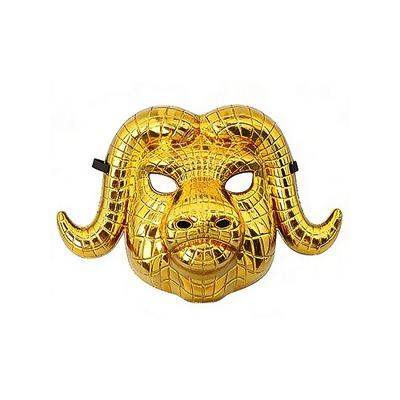 Männer Multi-Stil Kunststoff metallic Tier Mardi Gras Maske - Gold Löwe Fuchs Tiger Kostüm Kopfbedeckung für Karneval Maskenball
