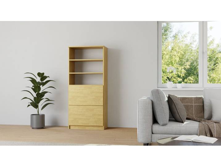 Schlichtes Highboard Eiche Natur geölt