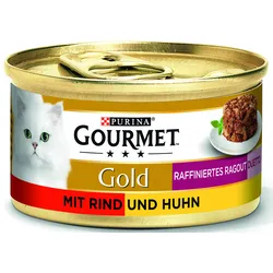 Gourmet Gold Raffiniertes Ragout Duetto mit Rind und Huhn 12x85 g