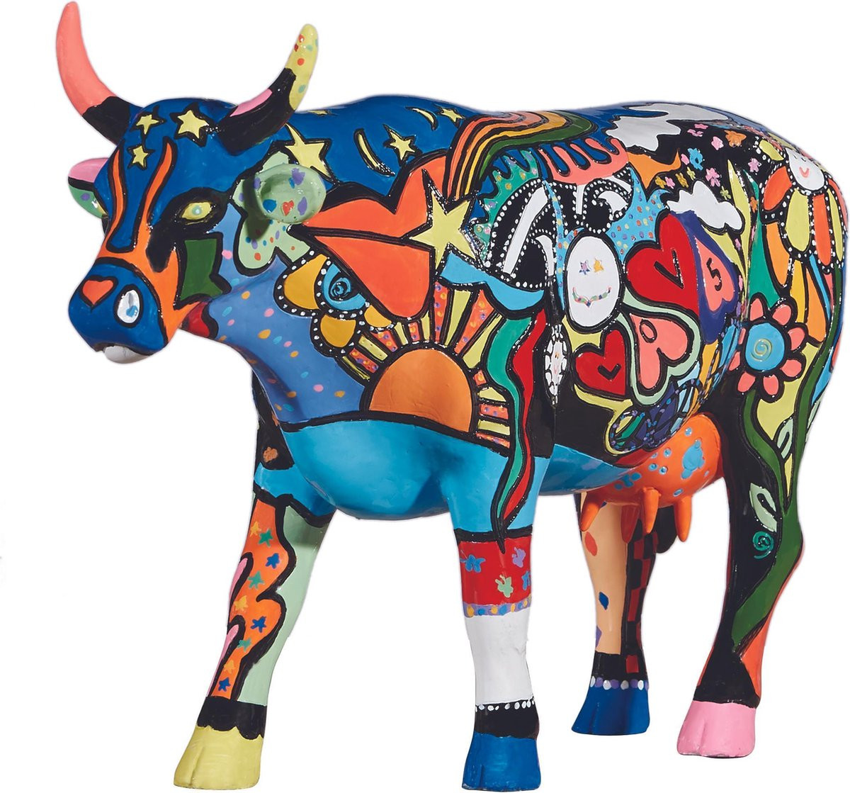 Cow Parade Moosy in the Sky with Diamonds Large decoratiebeeldje voor op tafel
