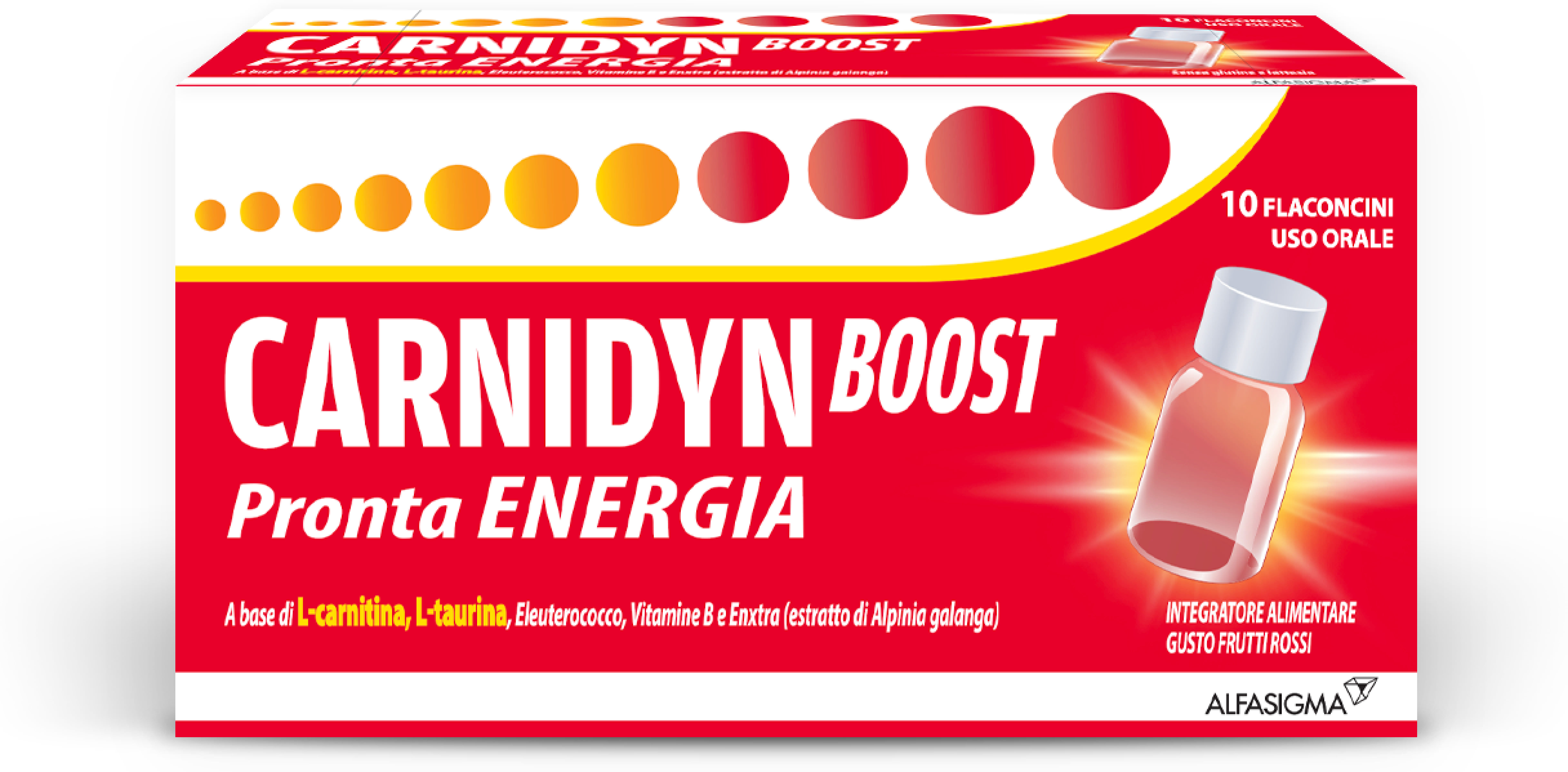 ALFASIGMA SpA Alfasigma, Carnidyn Boost Pronta Energia, 10 Flaconcini