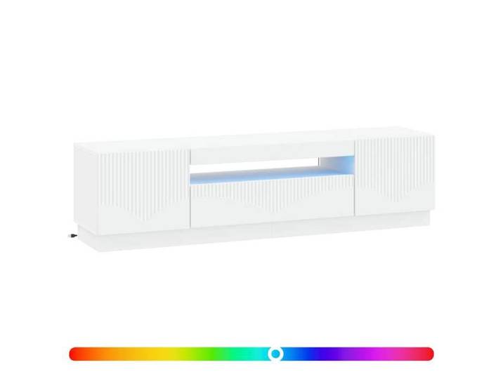 Meuble - Armoire TV - Blanc - Meuble TV LED Blanc Bois d'ingénierie_46402