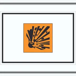 HB-Druck Aufkleber Gefahrensymbol Explosionsgefahr Symbol A8 (52x74mm)