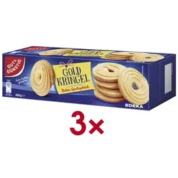 Gut & Günstig 3x Butter-Spritzgebäck »Goldkringel« 400 g