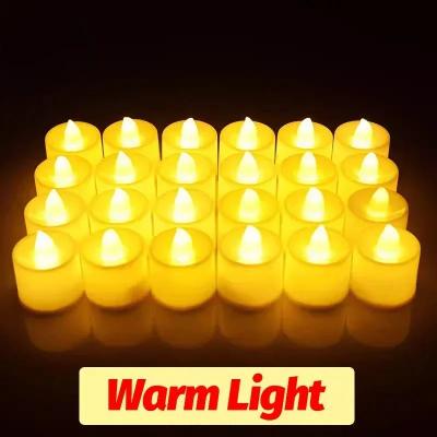 Uplift Treasures Battery Powered LED Flameless Flickering Tealight Candles warm Light 5pcs