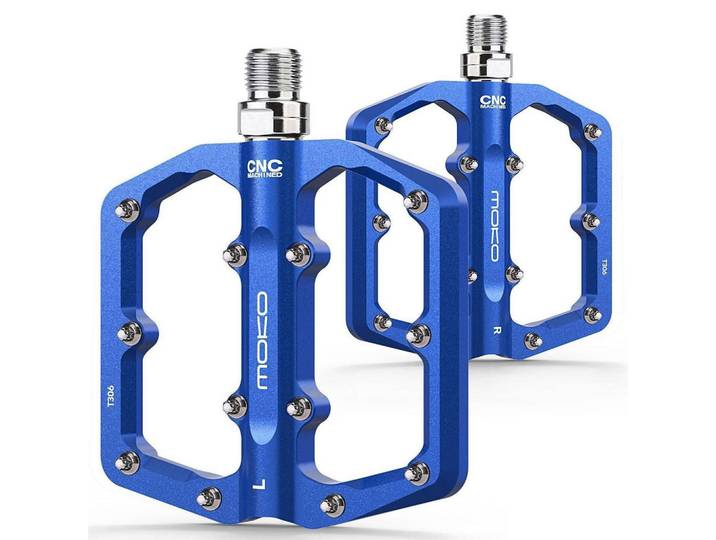 Fahrradpedale Aluminium Blau, Metall, 9.5x1x10 cm, Freizeit & Co, Sport & Fitness, Fahrräder, Fahrradzubehör