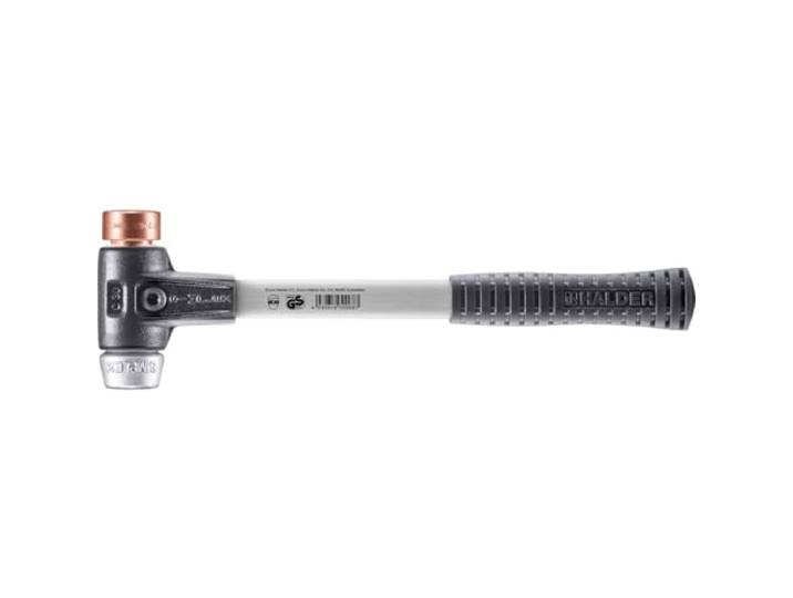 Maillet SIMPLEX\, Cuivre/metal doux; avec boîtier en fonte malléable renforcée et manche en fibre de verre D=30 mm 3749.030