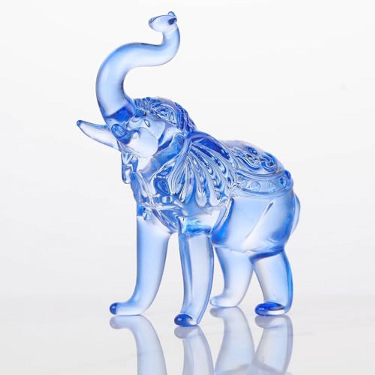 Kristallen Olifant Beeldje voor Tafelblad Decoratie - Glazen Standbeeld voor Volwassenen
