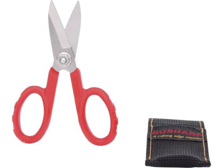 KS Tools 118.0060 Universele-Werkplaatsschaar, 140mm, inclusief heuptas