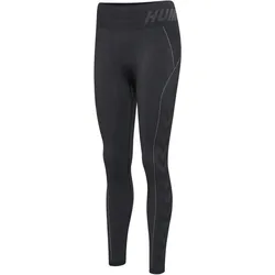 hummel hmlTE CHRISTEL Seamless Mid Waist Tights Damen black/asphalt melange XS
